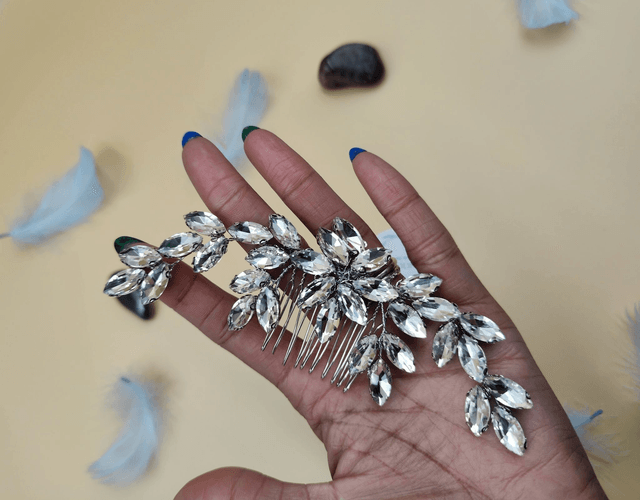 Bijoux de cheveux strass cristaux clair et brillant