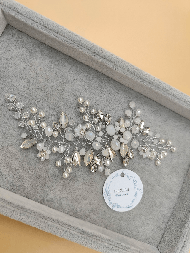 Bandeau de cheveux en cristal et strass, vigne de cheveux strass et perles