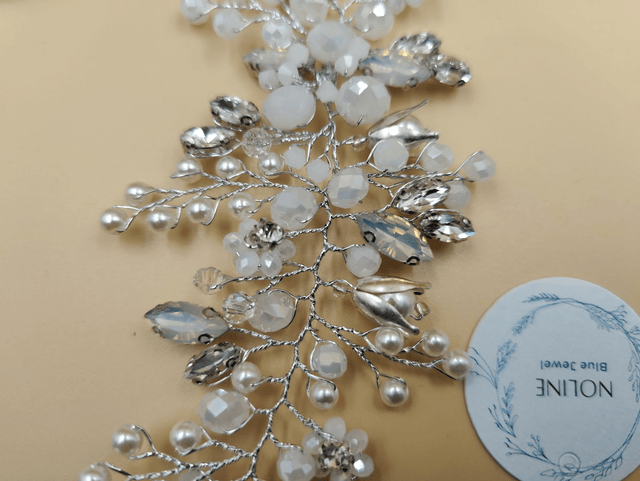 Bandeau de cheveux en cristal et strass, vigne de cheveux strass et perles