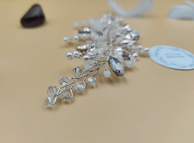 Bandeau de cheveux en cristal et strass, vigne de cheveux strass et perles