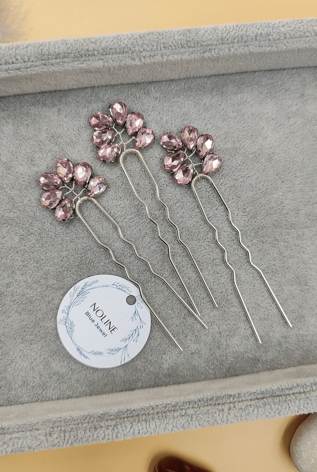 Pics à cheveux argenté avec cristaux de verre brillant, épingles à cheveux strass brillant, accessoires de mariée
