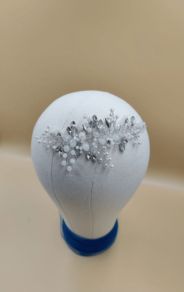 Bandeau de cheveux en cristal et strass, vigne de cheveux strass et perles